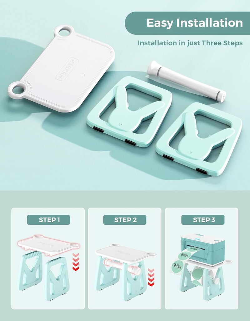 MUNBYN Label Holder for Rolls and Fanfold Labels, Thermal Sticker Holder for Desktop Thermal Printer, Accessory Supplies for Home, Office, Small Business - Image 5